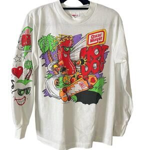 Vintage 80s Oscar Mayer Skateboard Hot Dog 1989 LS Single Stitch Shirt Adult Med